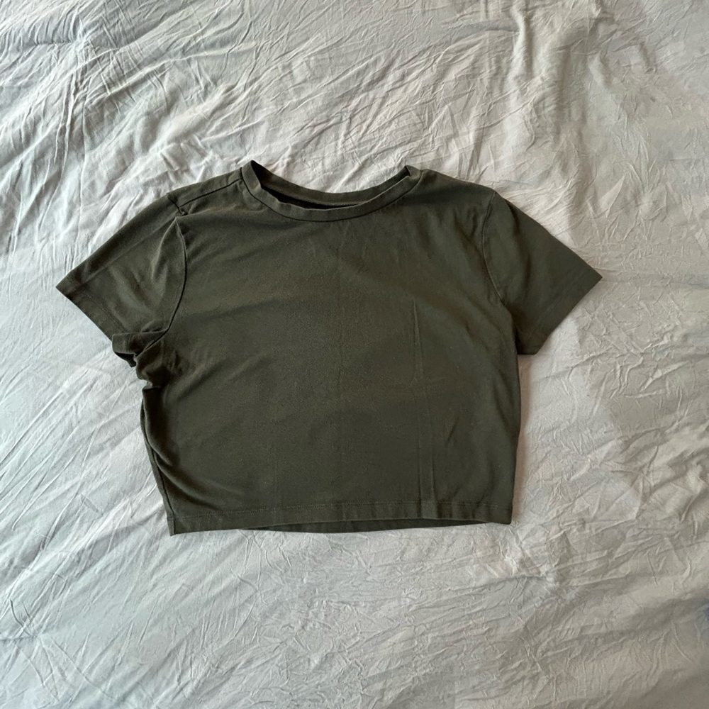 Wild Fable Dark Green Crop Top